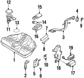 Foto de Sello del Tanque de Bomba de Combustible Original para Infiniti Nissan Marca NISSAN Nmero de Parte 1734201A00