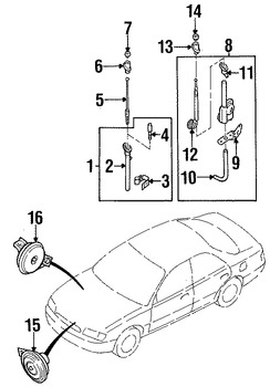 Foto de Base de Antena de Radio Original para Nissan Altima 1998 1999 Marca NISSAN Nmero de Parte 282169E000