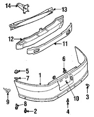 Foto de Enganche de cubierta de parachoques Original para Nissan Altima 1998 1999 2000 2001 Marca NISSAN Nmero de Parte 638489E000