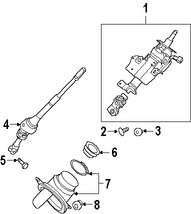 Foto de Eje de Columna de Direccin Original para Nissan Quest 2004 2005 2006 2007 2008 2009 Marca NISSAN Nmero de Parte 48080CK000