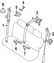 Foto de Cinturon de seguridad Regazo Hombros Original para Nissan Quest 2007 2008 Marca NISSAN Nmero de Parte 89845ZM78A