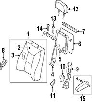 Foto de Apoyabrazos del Asiento Original para Nissan Quest 2007 2008 2009 Marca NISSAN Nmero de Parte 87700ZM00A