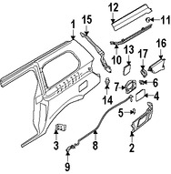 Foto de Actuador del Seguro Puerta de Combustible Original para Nissan Quest Nissan Maxima Nissan Murano Infiniti I35 Marca NISSAN Nmero de Parte 788505Y70B