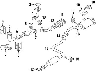 Foto de Sujetador Sistema de Escape Original para Infiniti Nissan Marca NISSAN Nmero de Parte 206509B005