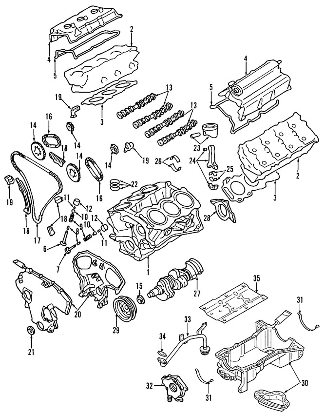 Foto de Motor Completo Original para Nissan Quest Nissan Maxima Nissan Altima Marca NISSAN Remanufacturado Nmero de Parte 101028Y0V0