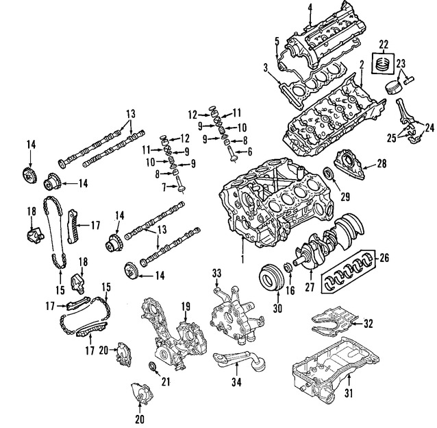 Foto de Juego Completo Empacaduras del Motor Original para Infiniti QX56 Nissan Titan Nissan Armada Nissan  Nissan Pathfinder Marca NISSAN Nmero de Parte 101017S025