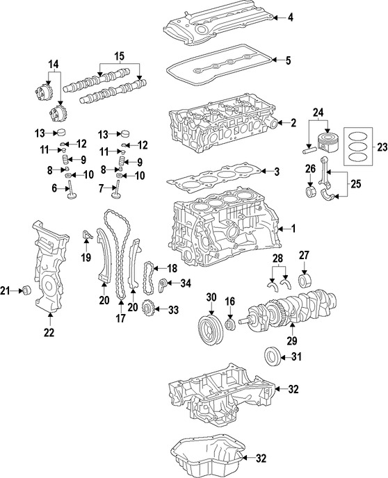 Foto de Rodamiento principal del Cigueal Original para Nissan Versa Marca NISSAN Nmero de Parte 12215BC21A