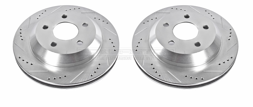 Foto de Conjunto de Rotor del Disco de Freno Extreme Performance Drilled & Slotted Rotors para Chevrolet Camaro Pontiac Firebird Marca POWER STOP Nmero de Parte AR8265XPR