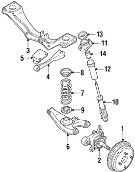 Foto de Puntal de suspensin Original para Subaru Justy 1991 1992 1993 1989 1990 1994 Marca SUBARU Nmero de Parte 721520950