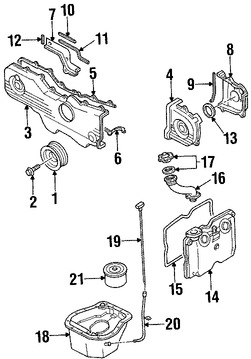 Foto de Cubierta de Correa del Tiempo Original para Subaru Legacy Subaru Outback Subaru Baja Marca SUBARU Nmero de Parte 13574AA10A