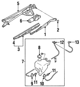 Foto de Depsito del lquido de limpia parabrisa Original para Subaru Legacy Subaru Outback Subaru Baja Marca SUBARU Nmero de Parte 86610AE03A