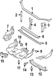 Foto de Barra sujecin soporte del radiador Original para Subaru Legacy Subaru Outback Marca SUBARU Nmero de Parte 53060AG00A9P