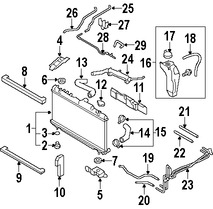 Foto de Manguera de Refrigerante del Radiador Original para Subaru Legacy Subaru Outback Marca SUBARU Nmero de Parte 45161AG00B