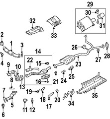 Foto de Tubo del escape Original para Subaru Legacy 2005 2006 2007 Subaru Outback 2005 Marca SUBARU Nmero de Parte 44371AG190