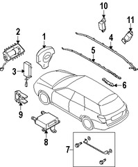 Foto de Airbag de Asiento Original para Subaru Legacy 2005 Subaru Outback 2005 Marca SUBARU Nmero de Parte 98201AG02A