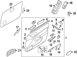 Foto de Cubierta de la manija exterior de la puerta  Original para Subaru Legacy Subaru Outback Marca SUBARU Nmero de Parte 94237AG02B