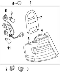 Foto de Zcalo de Luz Trasera Original para Subaru Legacy 2005 2006 2007 Subaru Outback 2005 2006 2007 Marca SUBARU Nmero de Parte 84931AG090