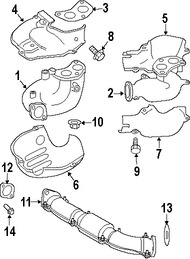 Foto de Empacadura del Conector del Tubo de Escape Original para Subaru Outback Subaru Legacy Subaru Forester Subaru Impreza Subaru WRX STI Marca SUBARU Nmero de Parte 44011FA020