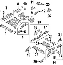 Foto de Bandeja de Piso Original para Subaru Legacy Subaru Outback Marca SUBARU Nmero de Parte 52122AG10A9P