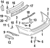 Foto de Cubierta del parachoques Original para Subaru Outback 2008 2009 2005 2006 2007 Marca SUBARU Nmero de Parte 57704AG11A