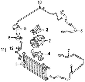 Foto de Manguera Descarga Refrigerante Aire Acondicionado Original para Subaru Loyale 1991 1992 1993 1994 Marca SUBARU Nmero de Parte 73046GA132