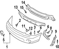 Foto de Soporte de cubierta de parachoques Original para Subaru Baja 2003 2004 2005 2006 Marca SUBARU Nmero de Parte 57707AE51A