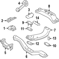 Foto de Montura del motor Original para Subaru Baja Subaru Legacy Subaru Outback Marca SUBARU Nmero de Parte 41022AE170