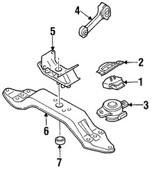 Foto de Montura de Transmisin Automtica Original para Subaru Baja Subaru Legacy Subaru Outback Marca SUBARU Nmero de Parte 41022AE12B