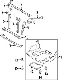 Foto de Barra sujecin soporte del radiador Original para Subaru B9 Tribeca Subaru Tribeca Marca SUBARU Nmero de Parte 53029XA02A9W