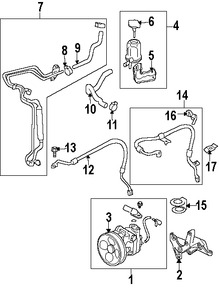 Foto de Manguera de Presin Direccin hidrulica Original para Subaru B9 Tribeca Subaru Tribeca Marca SUBARU Nmero de Parte 34611XA02D