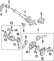 Foto de Interruptor del limpiaparabrisas Original para Subaru B9 Tribeca Subaru Tribeca Marca SUBARU Nmero de Parte 83114XA0029E