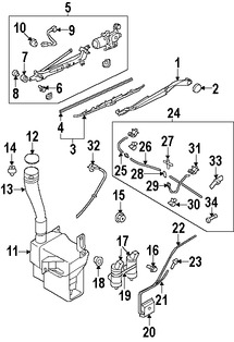 Foto de Brazo de Limpiaparabrisas Original para Subaru Tribeca Marca SUBARU Nmero de Parte 86532XA26A