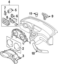 Foto de Lente de Panel de Instrumentos Original para Subaru Tribeca Marca SUBARU Nmero de Parte 85057XA04A