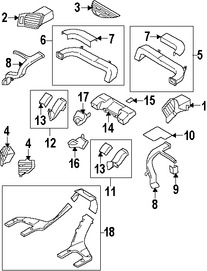 Foto de Ducto de Aire del Panel de Instrumentos Original para Subaru B9 Tribeca Subaru Tribeca Marca SUBARU Nmero de Parte 66101XA00A