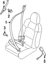 Foto de Receptaculo del Cinturon de Seguridad Original para Subaru B9 Tribeca 2006 2007 Subaru Tribeca 2008 2009 2010 2011 Marca SUBARU Nmero de Parte 64631XA01AEU