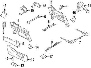 Foto de Cubierta de Riel de Asiento Original para Subaru B9 Tribeca Subaru Tribeca Marca SUBARU Nmero de Parte 64115XA10AMW