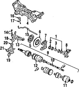 Foto de Maza de la Rueda Original para Subaru DL Subaru GL Subaru GL-10 Subaru RX Subaru XT Subaru Loyale Marca SUBARU Nmero de Parte 723610001