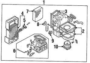 Foto de Recipiente del nucleo del evaporador del aire acon Original para Subaru Impreza Subaru Forester Marca SUBARU Nmero de Parte 72211FC030