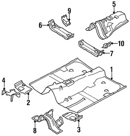 Foto de Bandeja de Piso Original para Subaru Impreza Subaru Forester Marca SUBARU Nmero de Parte 52120FA000