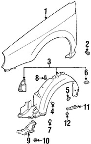 Foto de Tornillo del protector de Guardafangos  Original para Subaru Marca SUBARU Nmero de Parte 904560042