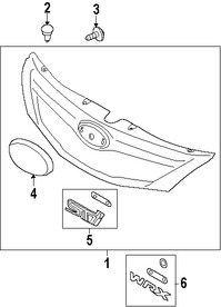 Foto de Tornillo de parrilla / rejilla Original para Subaru Impreza 2008 2009 Subaru Forester 2009 Marca SUBARU Nmero de Parte 904500030