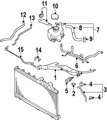 Foto de Tanque de Recuperacion de Refrigerante Original para Subaru Impreza Marca SUBARU Nmero de Parte 21132AA140