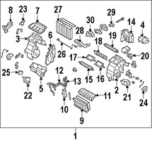 Foto de Nucleo del evaporador del aire acondicionado Original para Subaru Impreza Subaru Forester Marca SUBARU Nmero de Parte 73523FG051