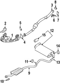 Foto de Sujetador Sistema de Escape Original para Subaru Impreza Subaru BRZ Subaru WRX Subaru WRX STI Subaru XV Crosstrek Subaru Crosstrek Marca SUBARU Nmero de Parte 44066AE001