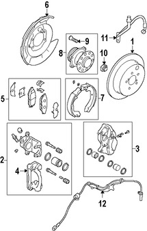 Foto de Cubierta de Polvo de Frenos Original para Subaru Impreza Marca SUBARU Nmero de Parte 26704FG020