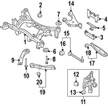 Foto de Buje del Muon de Suspensin Original para Subaru Impreza Subaru Forester Marca SUBARU Nmero de Parte 20254FG010