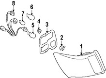 Foto de Zcalo de Luz Trasera Original para Subaru Impreza Marca SUBARU Nmero de Parte 84931FG050