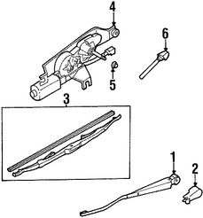 Foto de Motor Limpiaparabrisas Vidrio Trasero Original para Subaru Forester 1998 1999 2000 2001 2002 Marca SUBARU Nmero de Parte 86511FC060