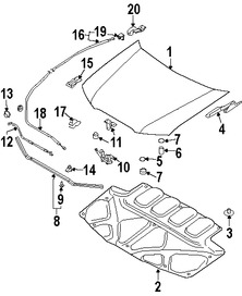 Foto de Clip del aislamiento del capo Original para Subaru Forester Subaru Impreza Subaru Legacy Subaru Outback Subaru Tribeca Marca SUBARU Nmero de Parte 90814FC001