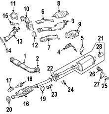 Foto de Sujetador Sistema de Escape Original para Subaru Forester 2006 2007 2008 Marca SUBARU Nmero de Parte 44031FC001